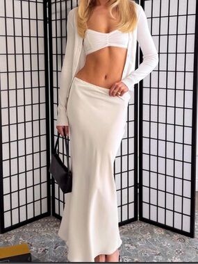 Princess Polly Haley maxi skirt in champagne